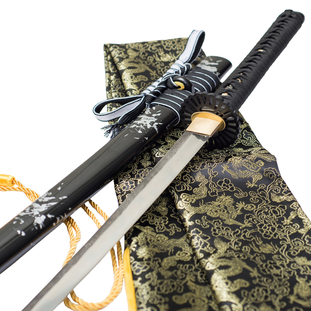 Hand Forged raw Looking Japanese Samurai Sword Full Tang 1060 Carbon Steel  Iron tsuba sharpened Flexible Real Katana Sword,Handgeschmiedetes roh aussehendes japanisches Samurai-Schwert 1060 Kohlenstoffstahl  geschärftes flexibles echtes Katana Schwert
